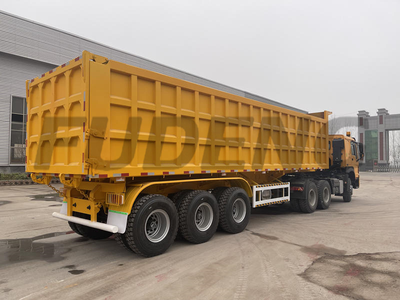 3 axles tipping trailer