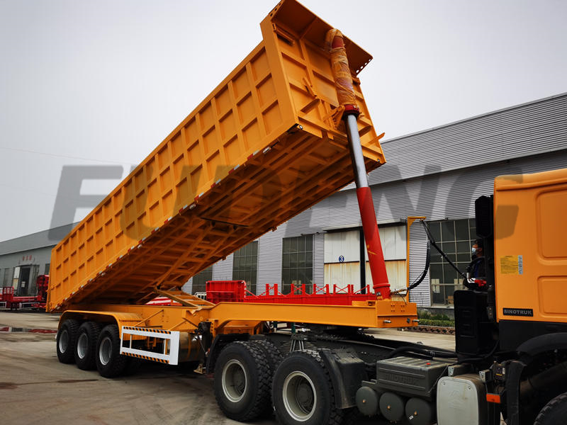 3 axles tipping trailer