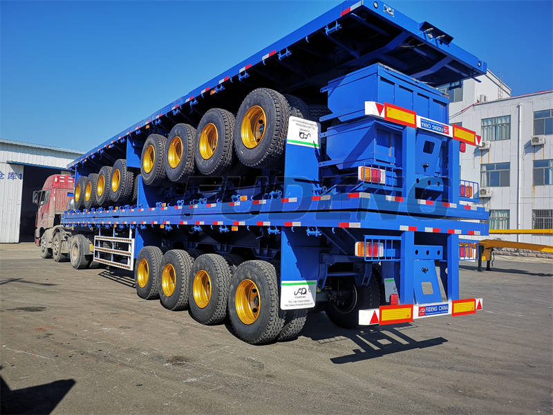 3 Axle Flat Bed 45 Ft Trailers - Shandong Fudeng Automobile Co.,Ltd