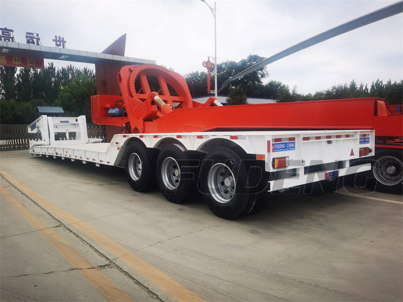 4 axles 100 tons detachable gooseneck trailer