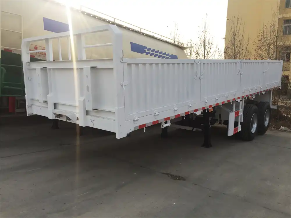 2 axles sidewall bulk cargo semi trailer