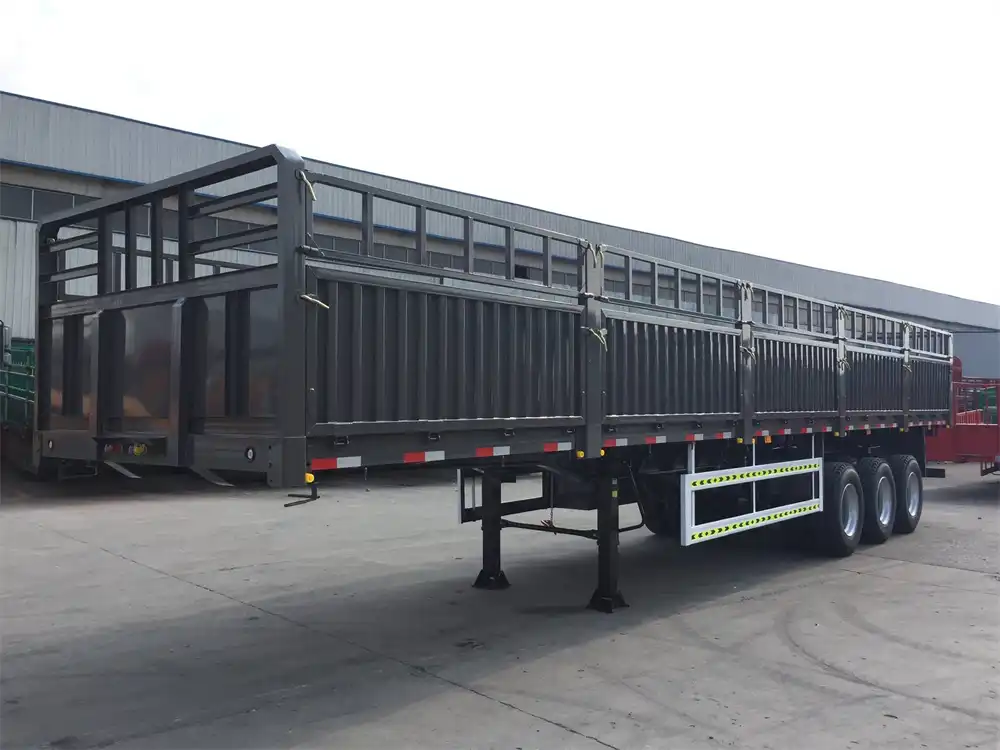 Tri axles sidewall fence cargo semi trailer