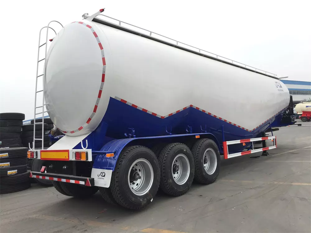 W shape 3 axles bulker cement tank trailer