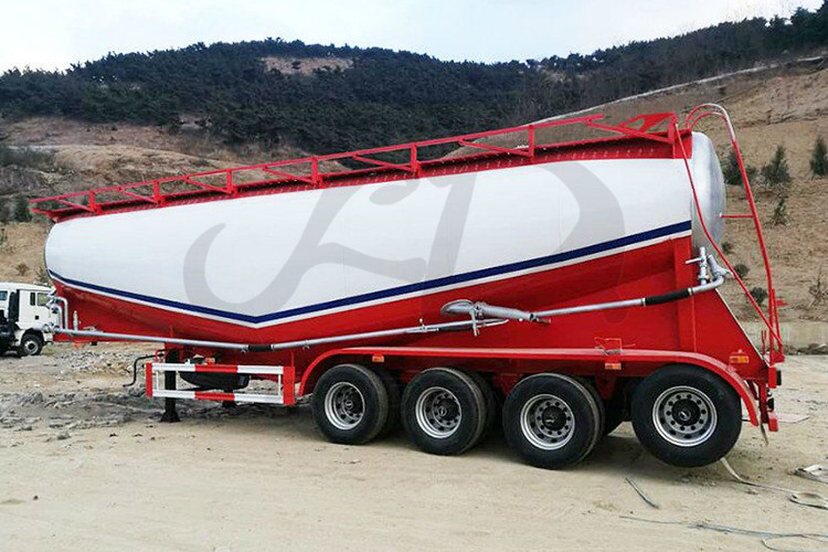 4 axle bulk cement tank semi trailer with lifting gear