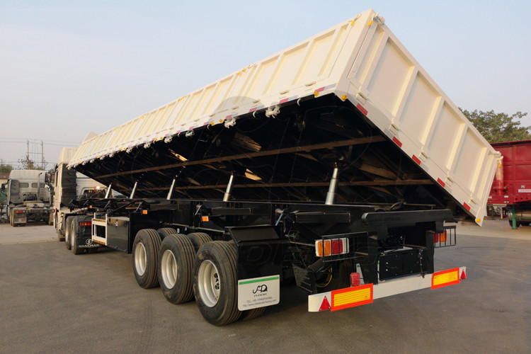 Side tipper trailers 3 axles dump truck trailers with container locks