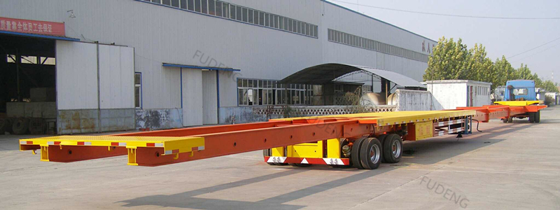 Extendable Flatbed Wind Plate / Long Pipes Transport Used